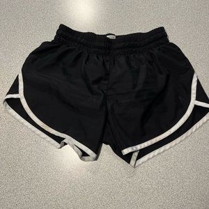 Black athletic shorts